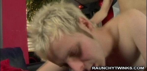  Horny Blonde Twink Fuck On The Couch
